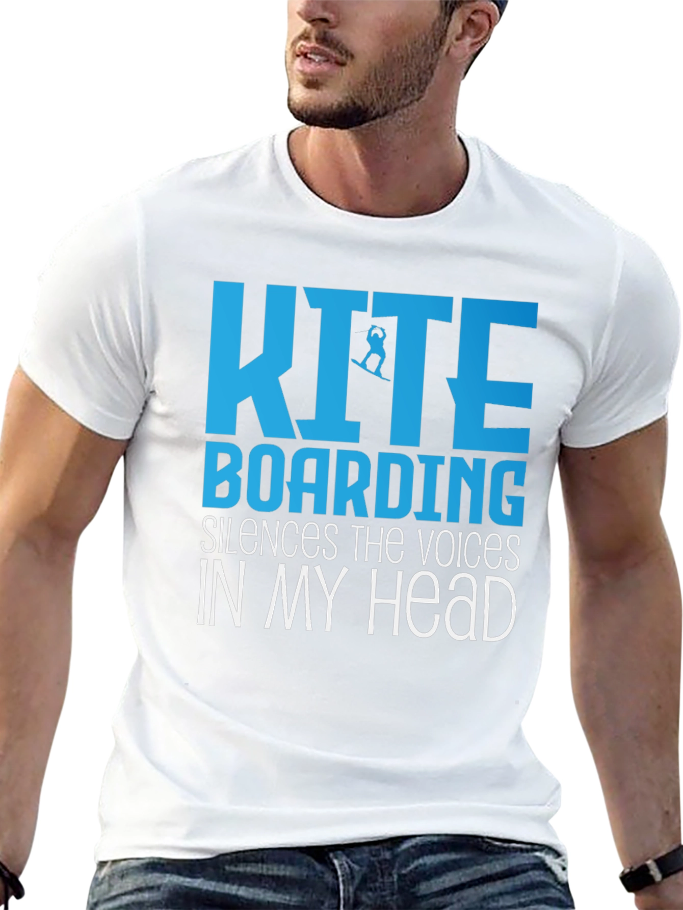 Kiteboarding Silences the Voices T-Shirt