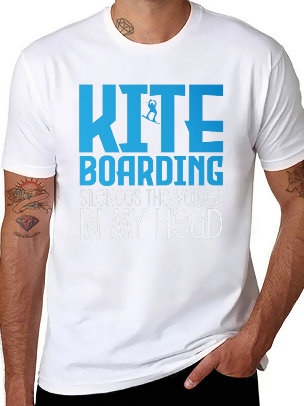 Kiteboarding Silences the Voices T-Shirt