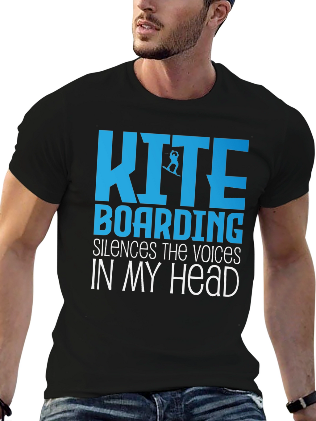 Kiteboarding Silences the Voices T-Shirt