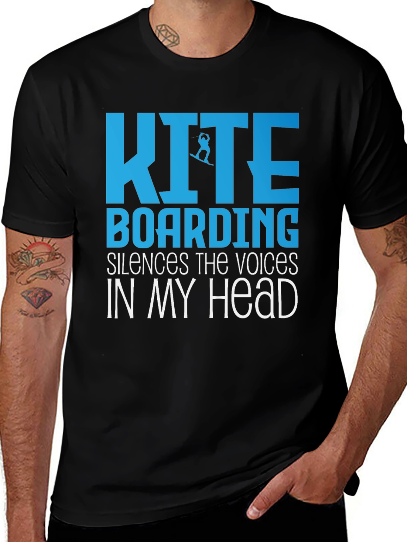 Kiteboarding Silences the Voices T-Shirt