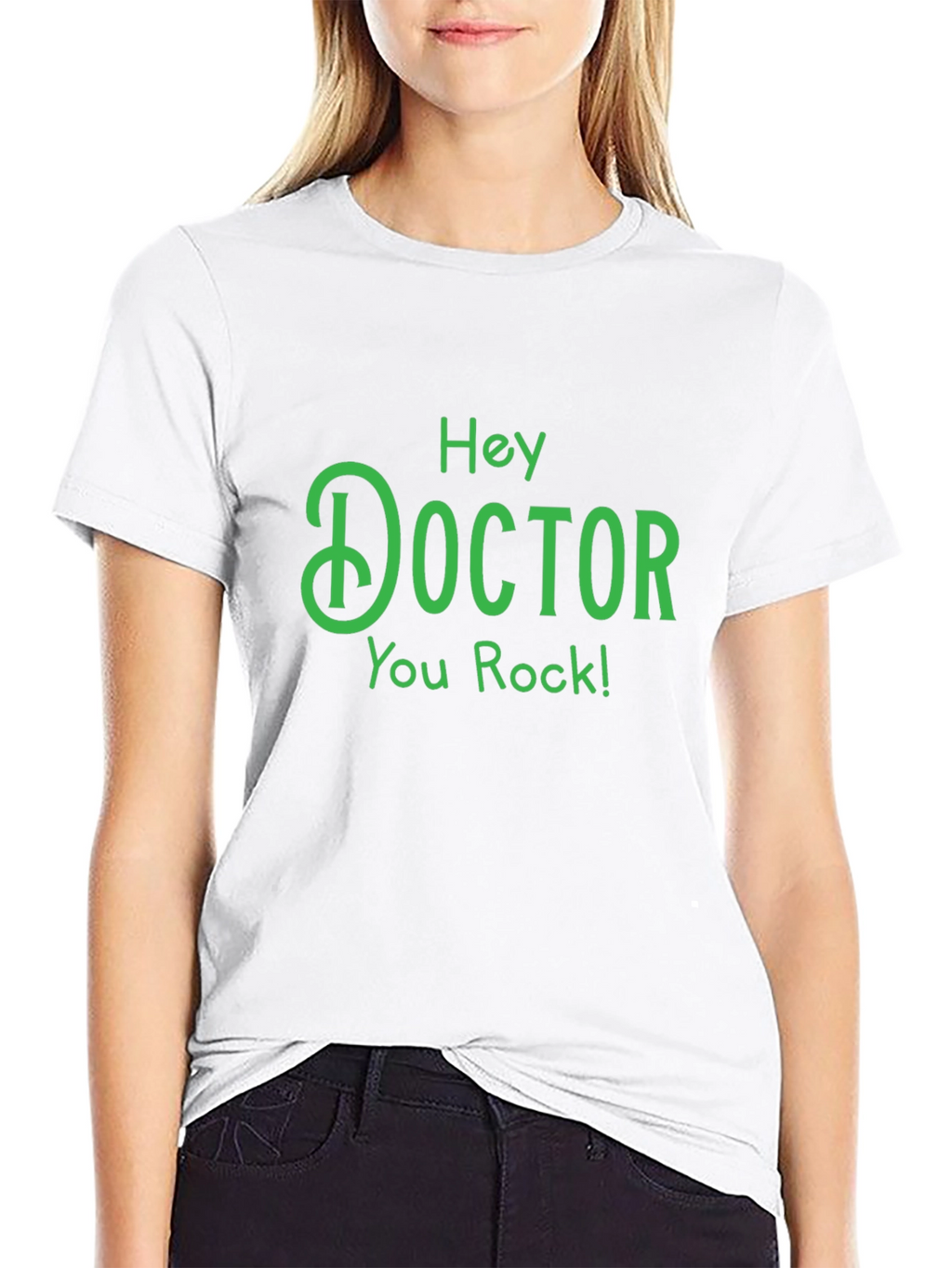 Hey Doctor You Rock! Graphic Tee - Black