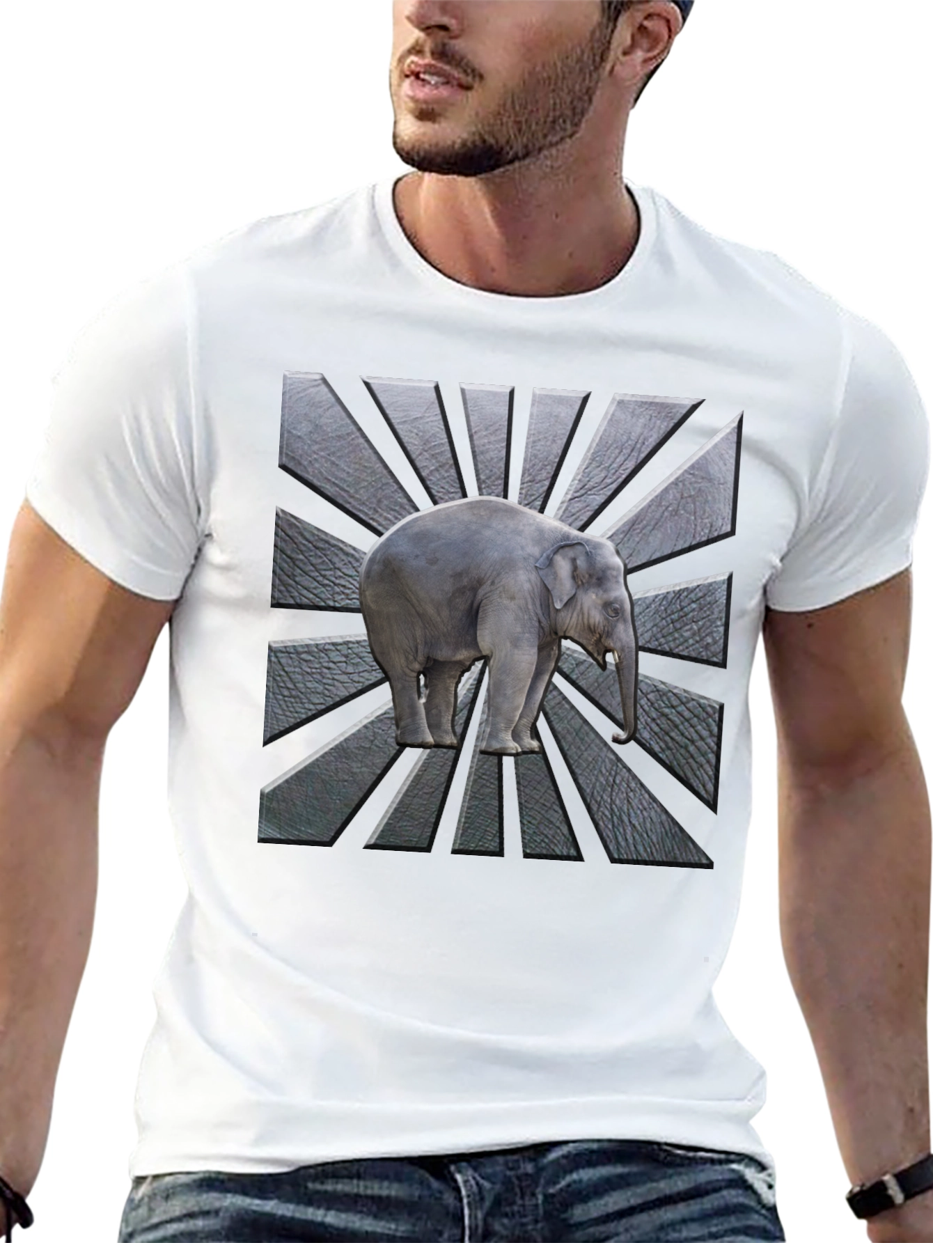Elephant Graphic Tee - Radial Design Modern Fit