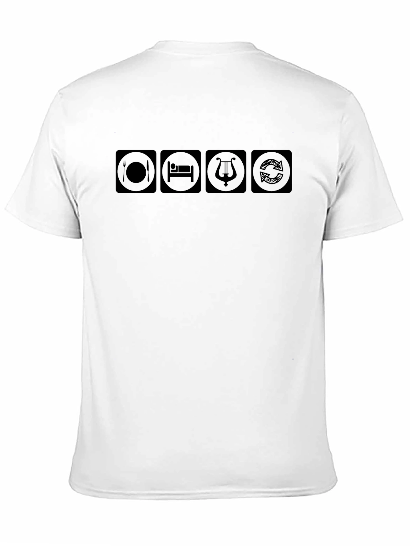 Eat Sleep Music Repeat T-Shirt - Black