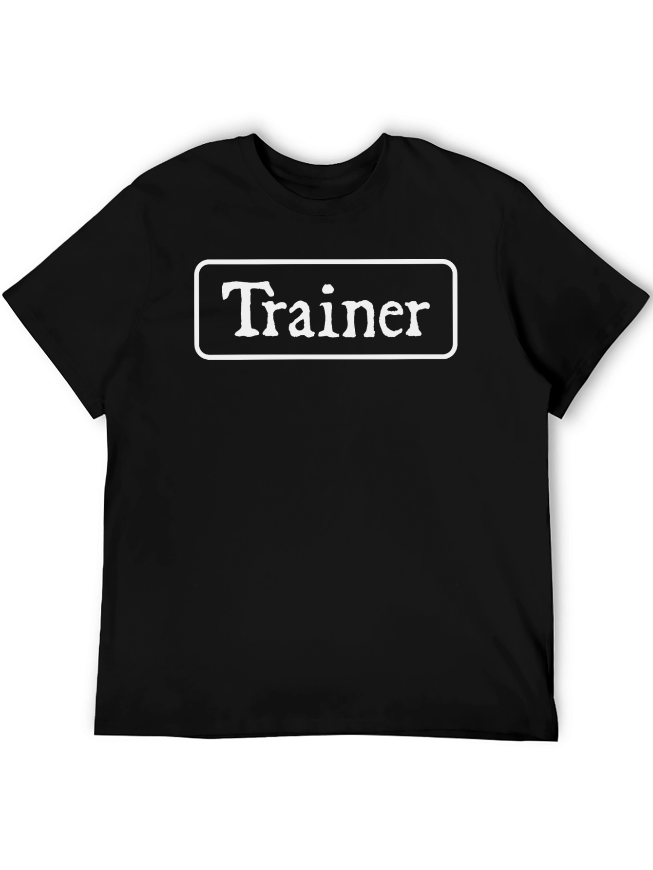 Trainer Black T-Shirt - Motivational Fitness Apparel