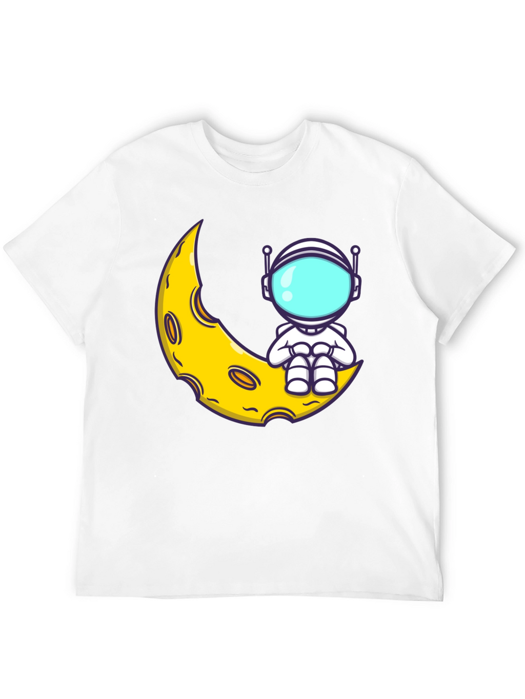 Astronaut Moon Graphic T-Shirt - Black