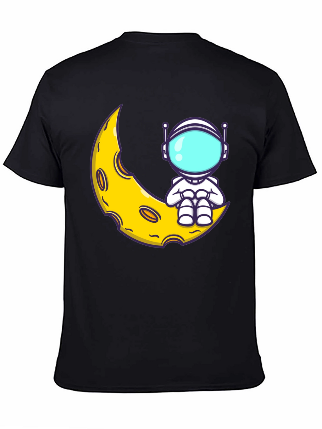 Astronaut Moon Graphic T-Shirt - Black