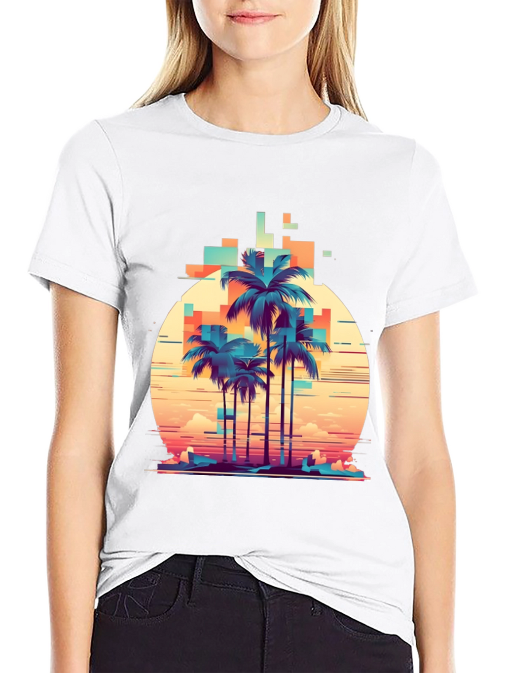 Retro Palm Tree Graphic T-Shirt