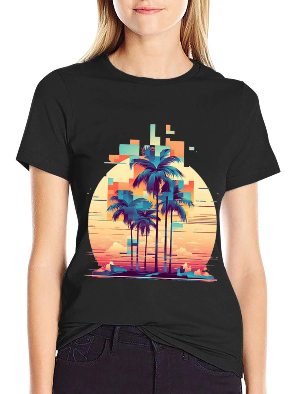 Retro Palm Tree Graphic T-Shirt