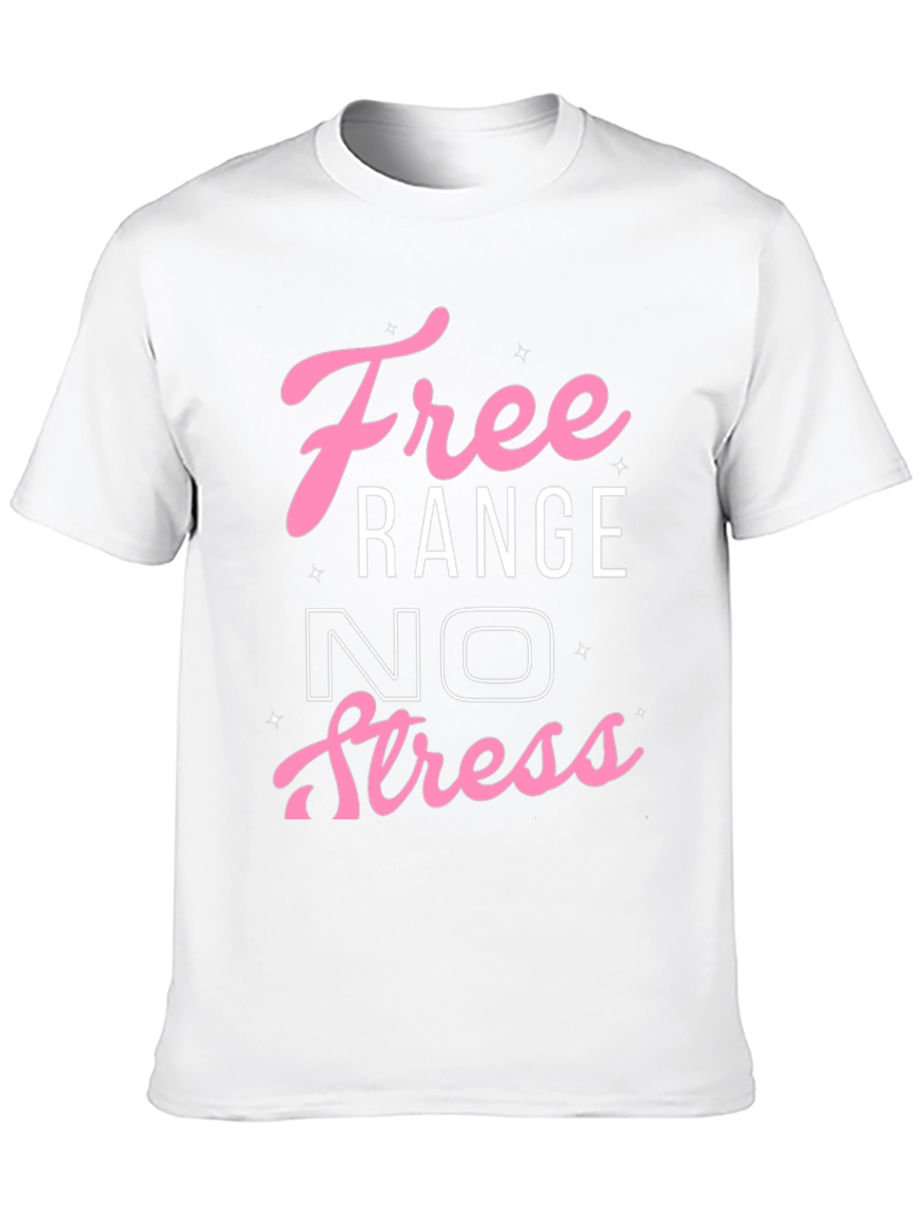 Free Range No Stress Graphic T-Shirt - Black