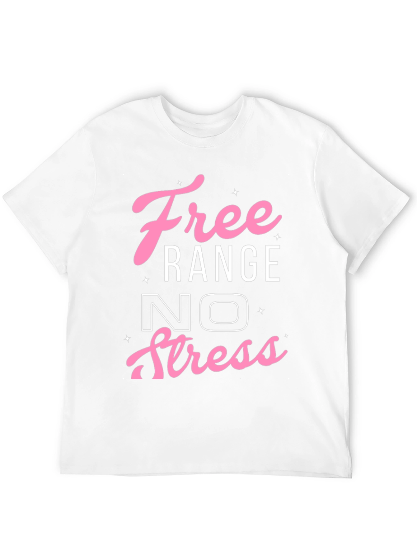 Free Range No Stress Graphic T-Shirt - Black
