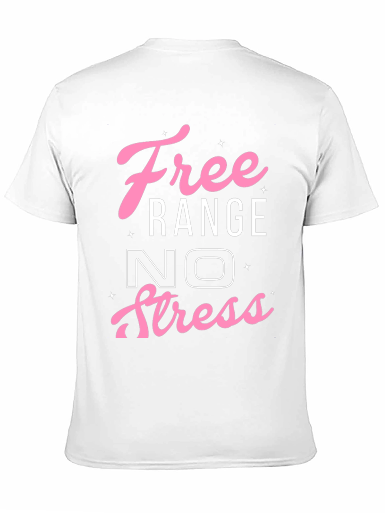 Free Range No Stress Graphic T-Shirt - Black