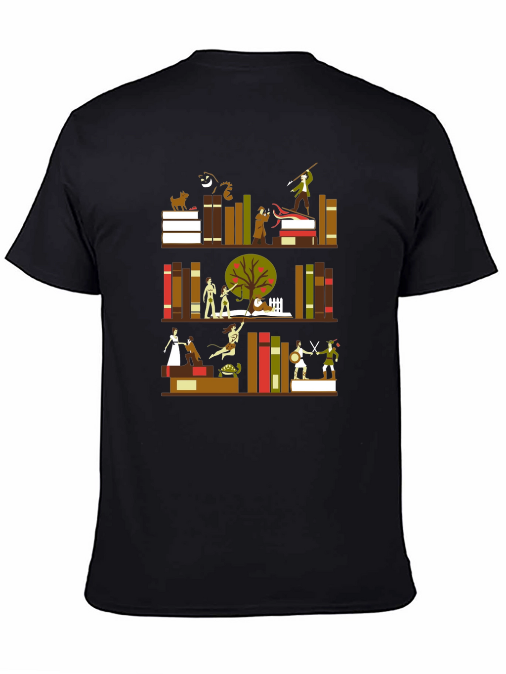 Literary Bookshelf T-Shirt