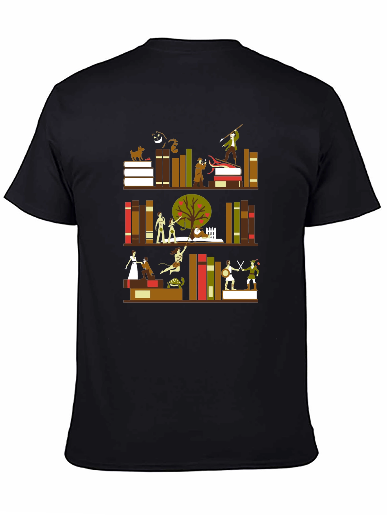 Literary Bookshelf T-Shirt