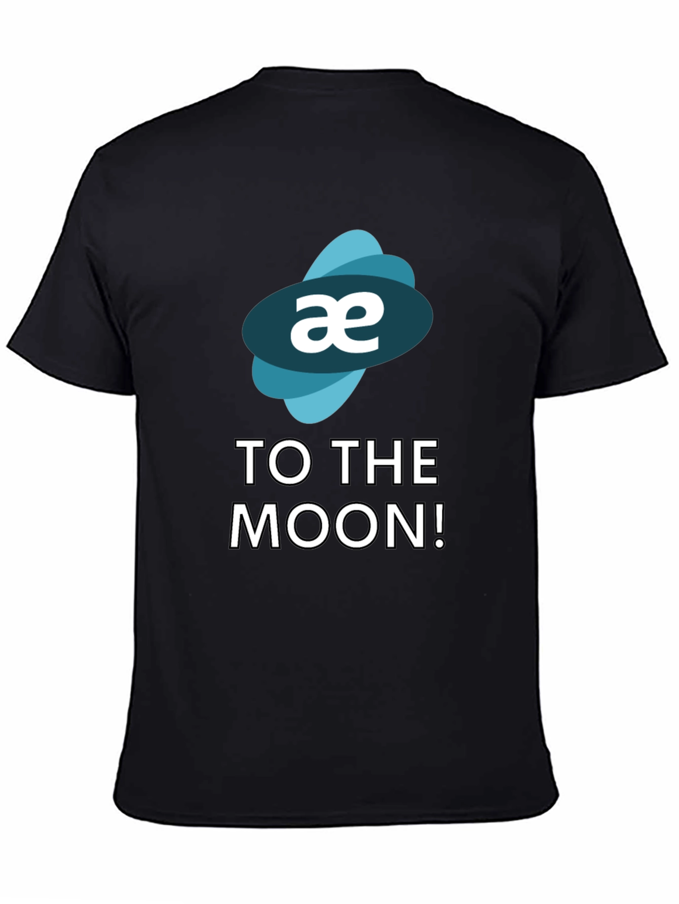 Aeternity Crypto To The Moon Black T-Shirt