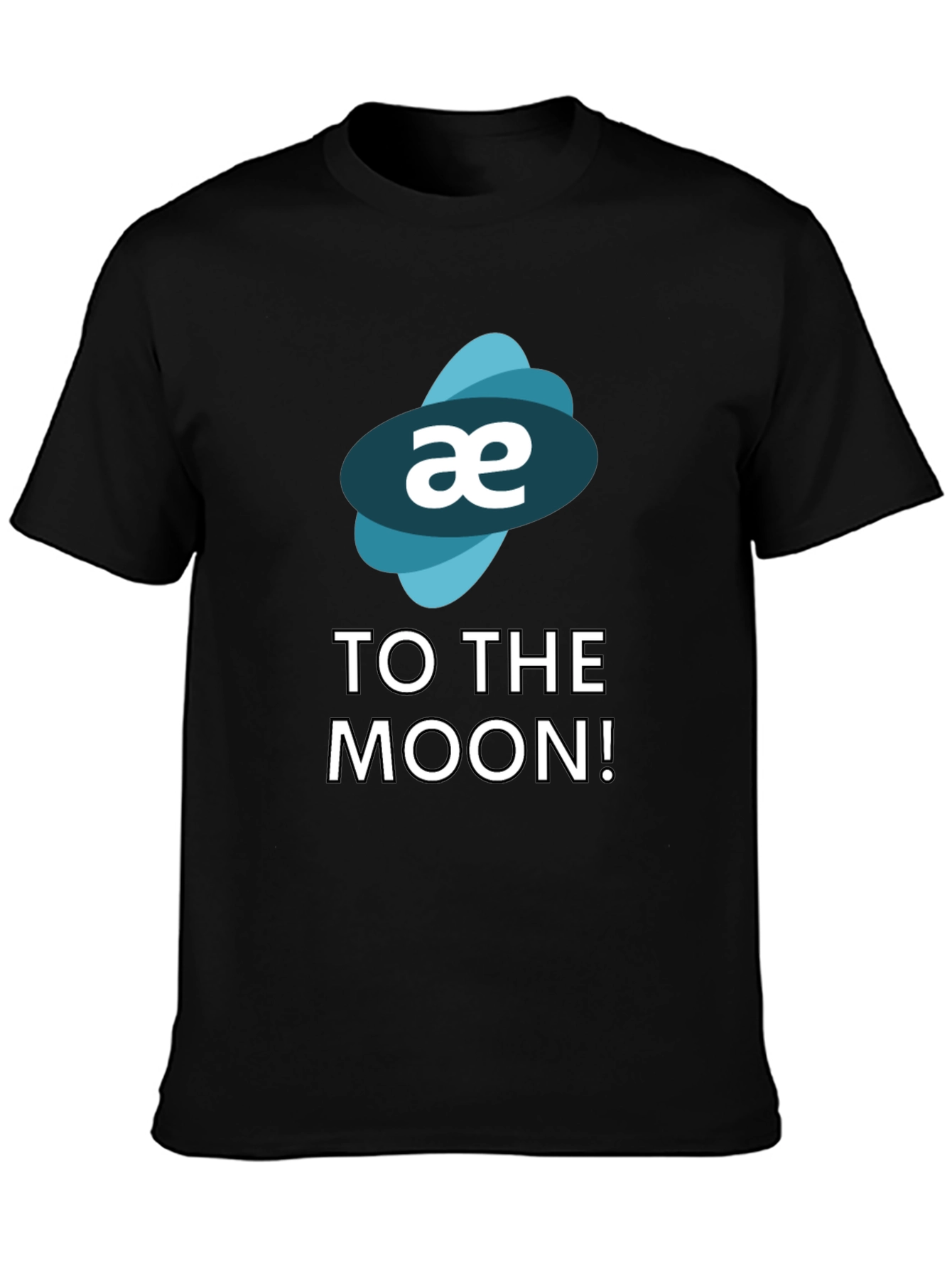 Aeternity Crypto To The Moon Black T-Shirt
