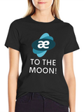 Aeternity Crypto To The Moon Black T-Shirt