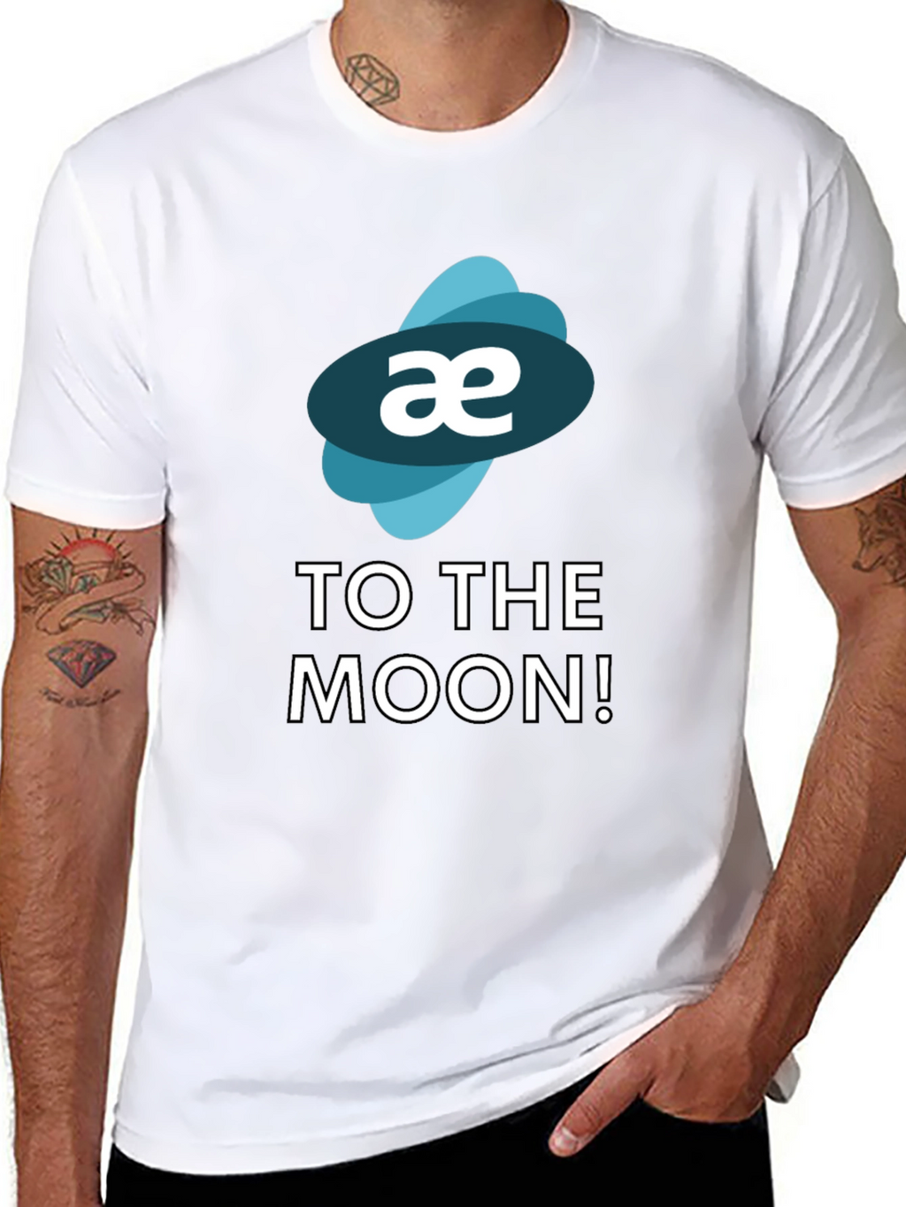 Aeternity Crypto To The Moon Black T-Shirt