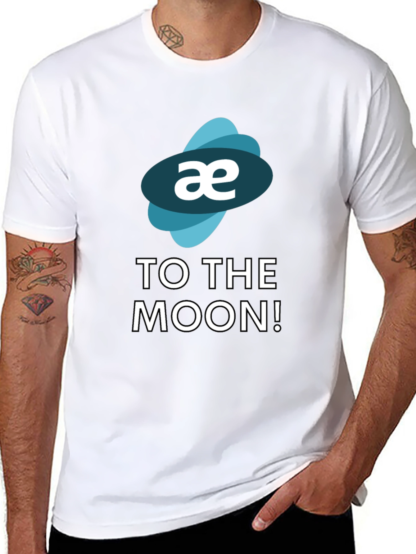 Aeternity Crypto To The Moon Black T-Shirt