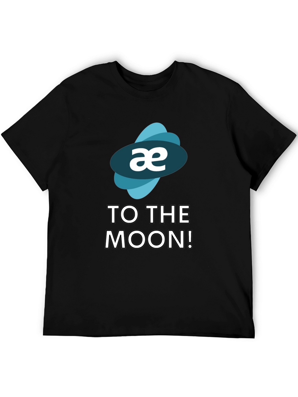 Aeternity Crypto To The Moon Black T-Shirt
