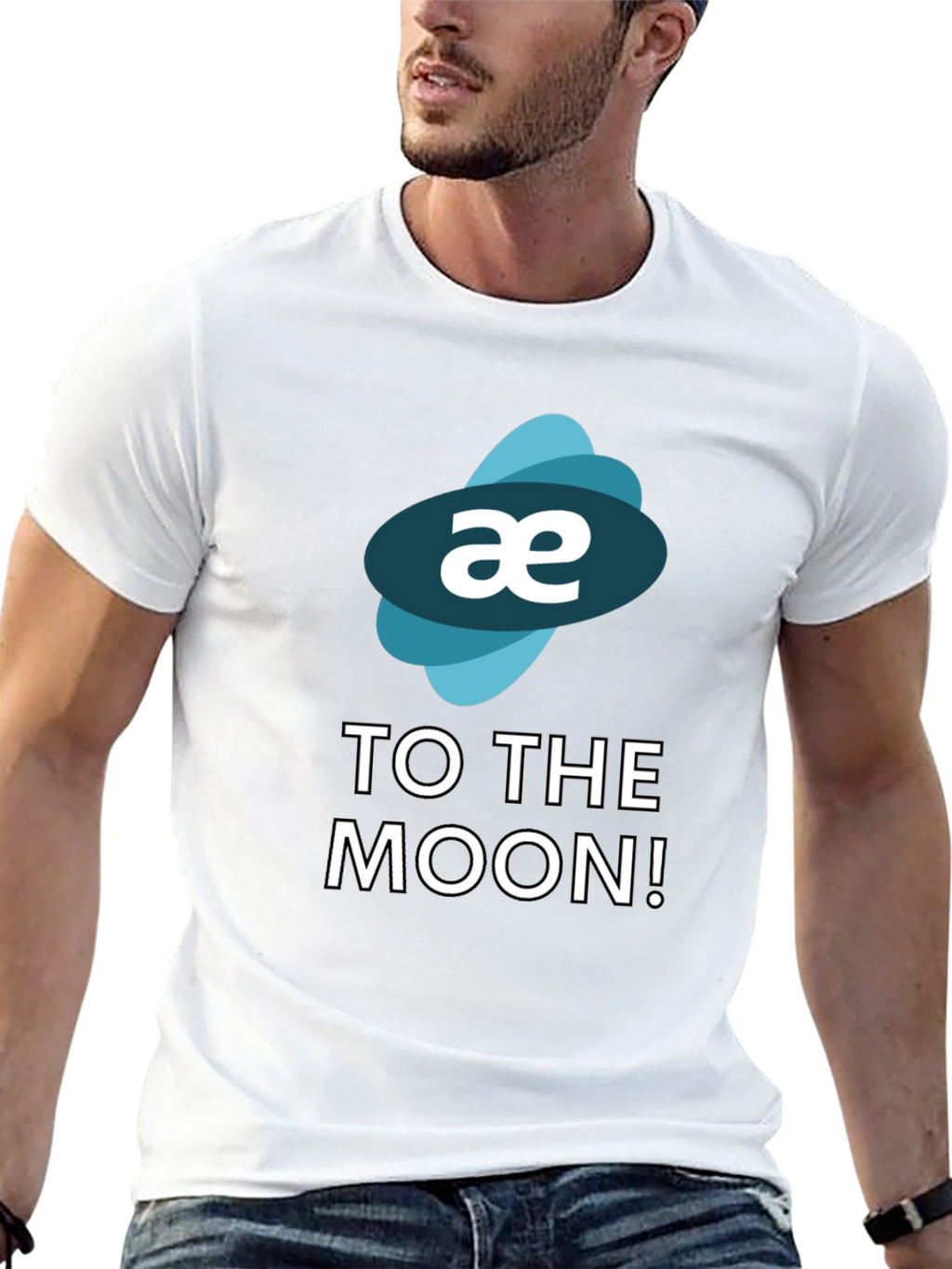 Aeternity Crypto To The Moon Black T-Shirt
