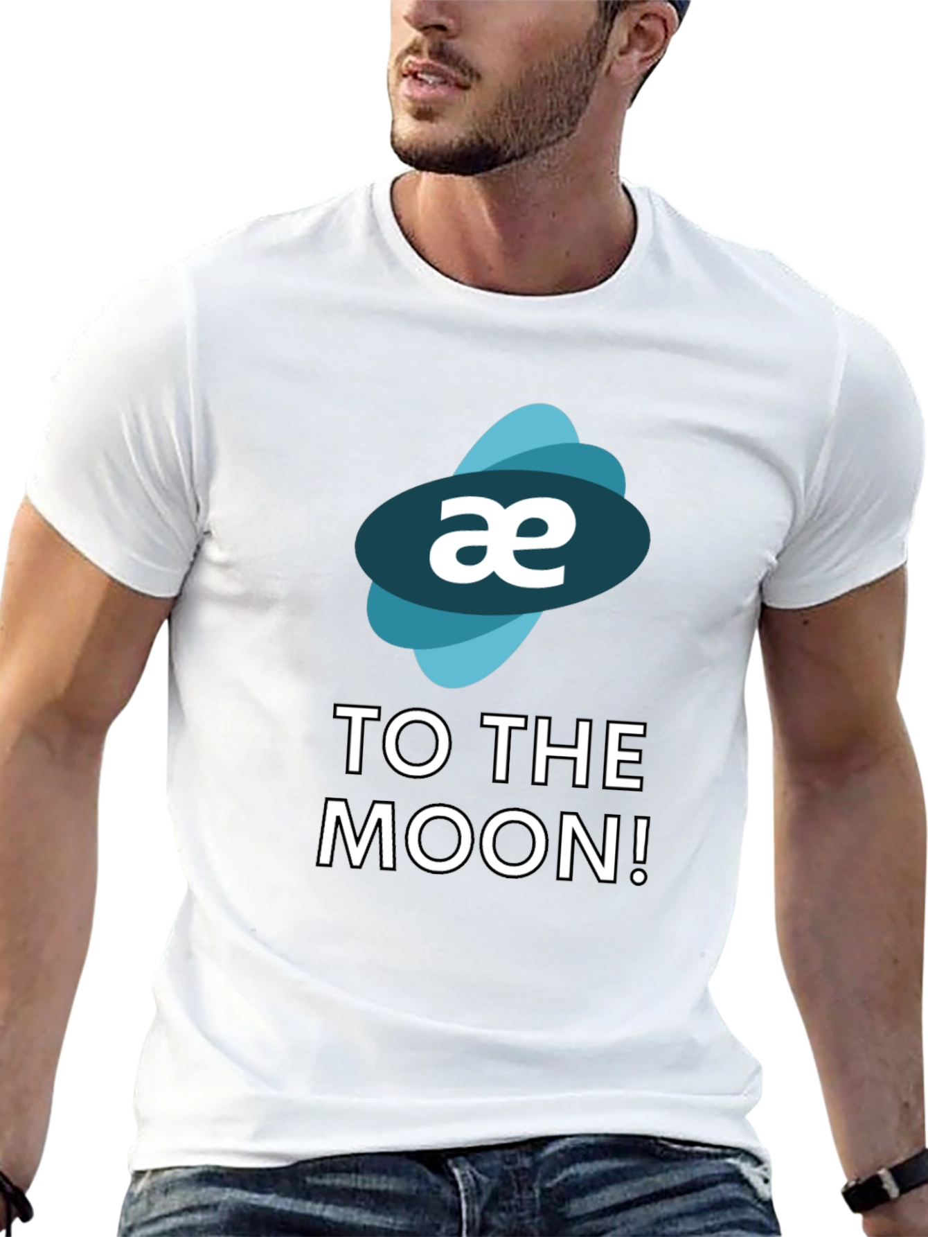 Aeternity Crypto To The Moon Black T-Shirt