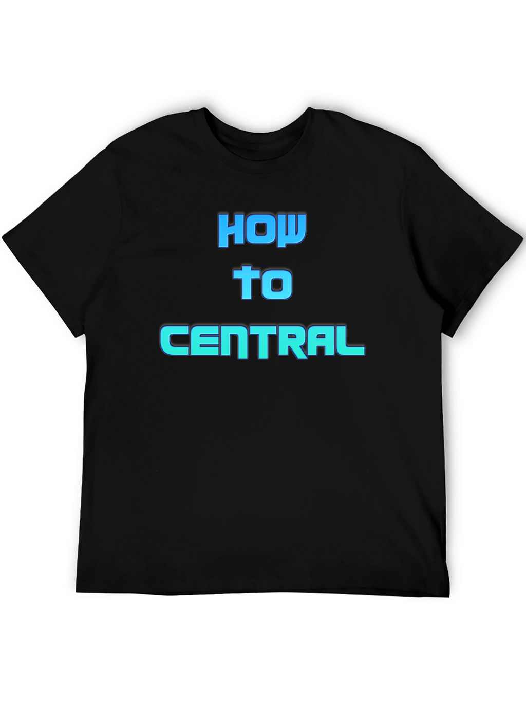 How To Central Graphic Tee - Black Cotton Blend