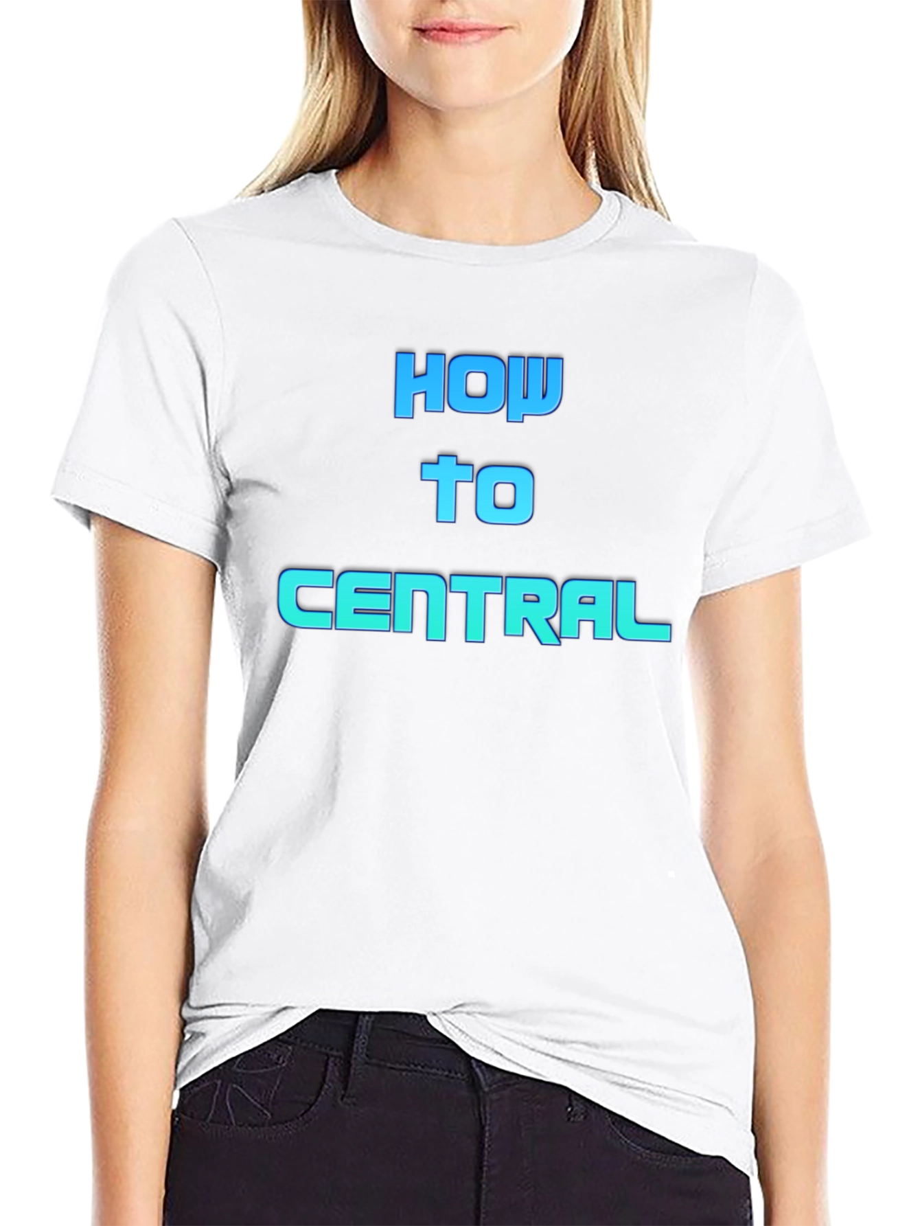 How To Central Graphic Tee - Black Cotton Blend