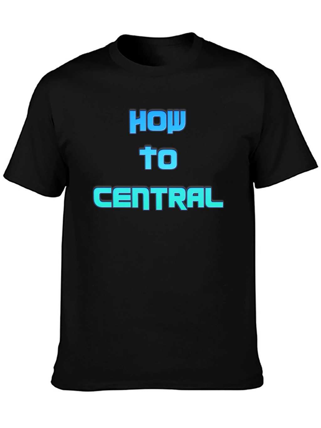 How To Central Graphic Tee - Black Cotton Blend