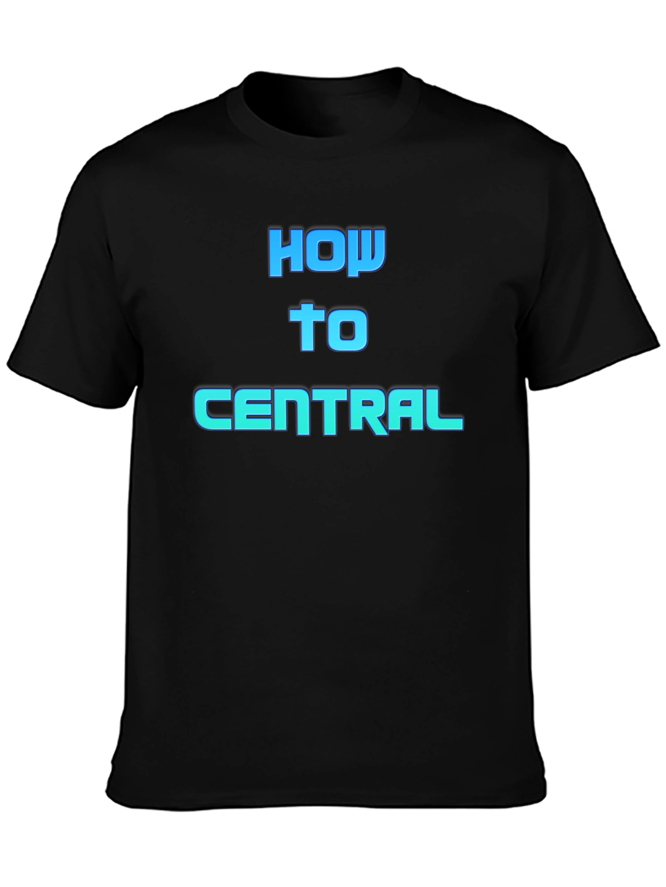 How To Central Graphic Tee - Black Cotton Blend
