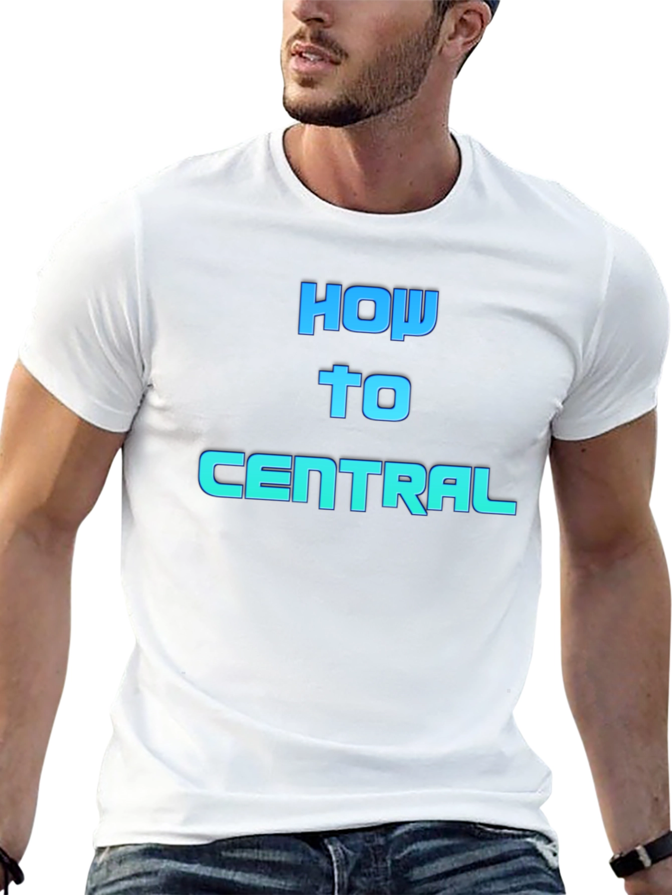 How To Central Graphic Tee - Black Cotton Blend