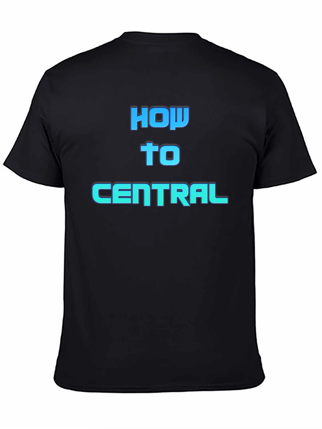 How To Central Graphic Tee - Black Cotton Blend