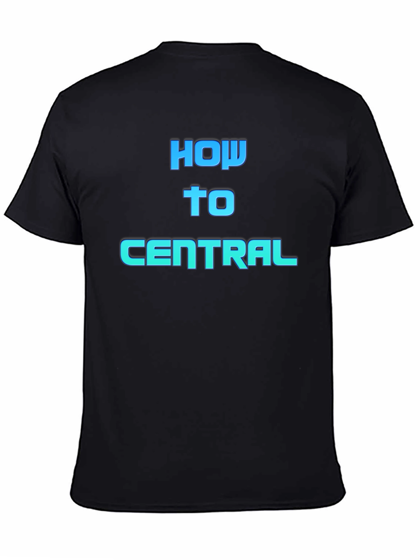 How To Central Graphic Tee - Black Cotton Blend