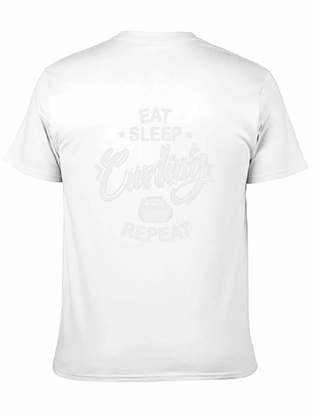 Eat Sleep Curling Repeat Black T-Shirt