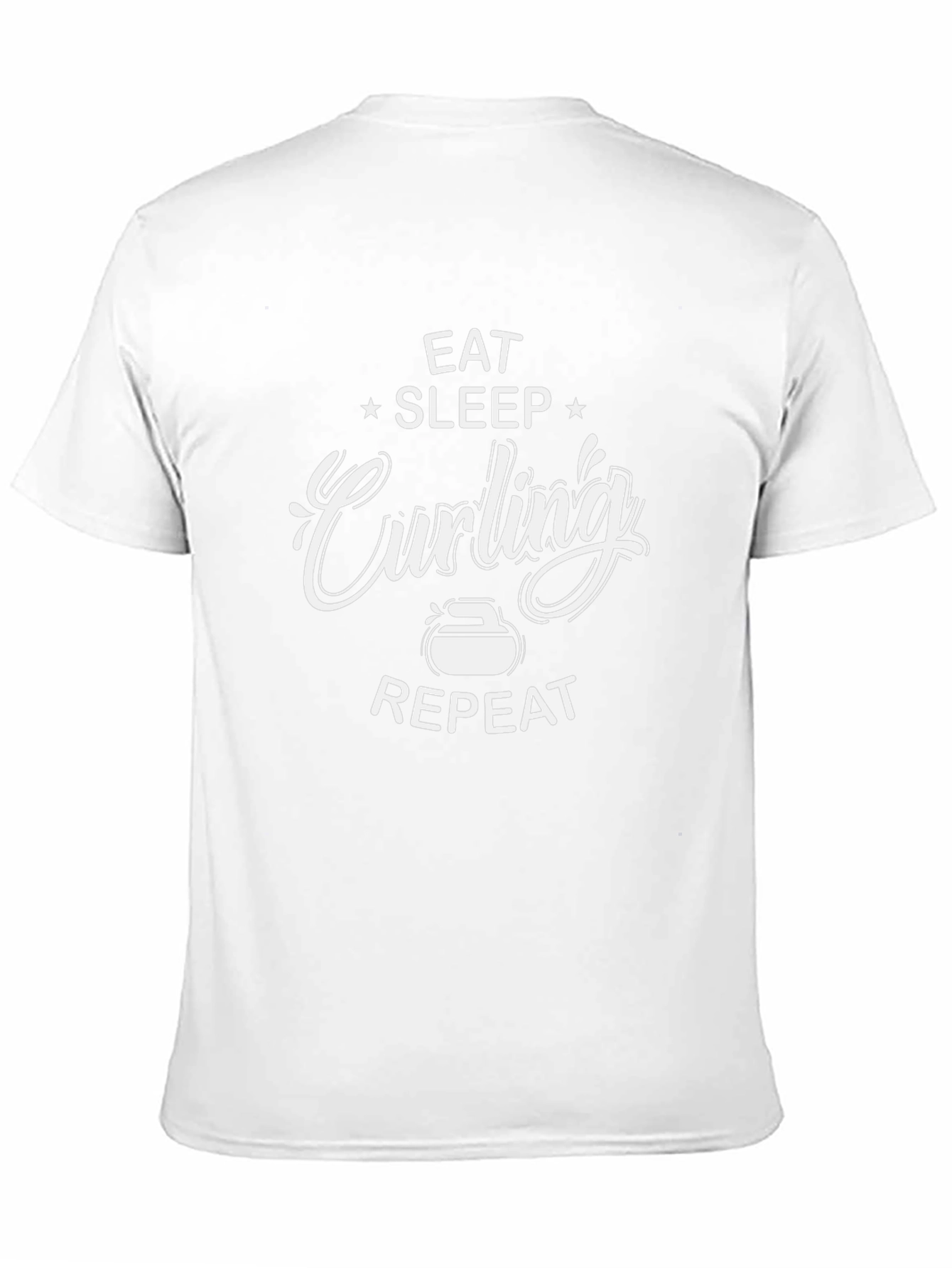 Eat Sleep Curling Repeat Black T-Shirt