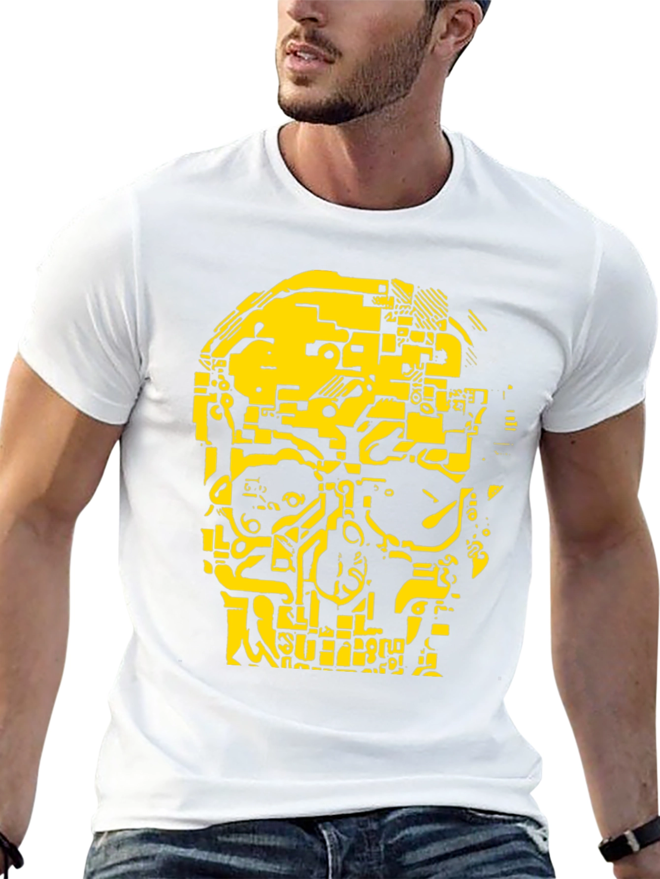 Skull Tech T-Shirt - Cyberpunk Style