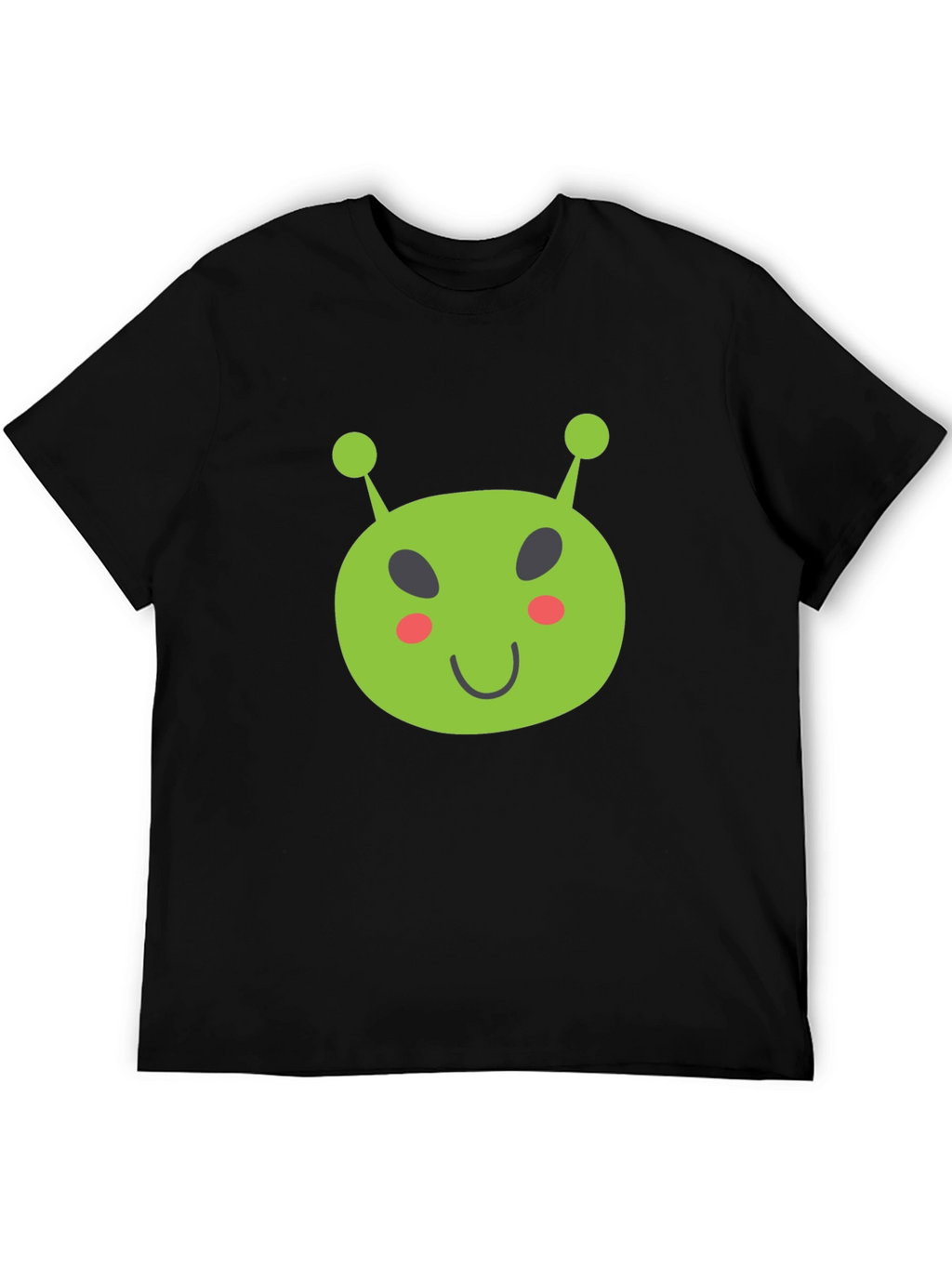 Fun Alien Graphic Tee - Black Cotton T-Shirt