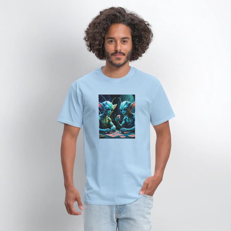 2 ALIENS PLAYING CARDS AND HAVING FUN 2