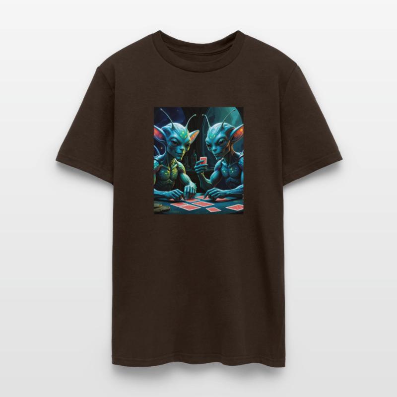 2 ALIENS PLAYING CARDS AND HAVING FUN 2