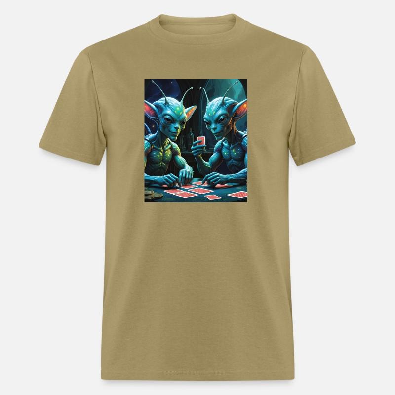 2 ALIENS PLAYING CARDS AND HAVING FUN 2