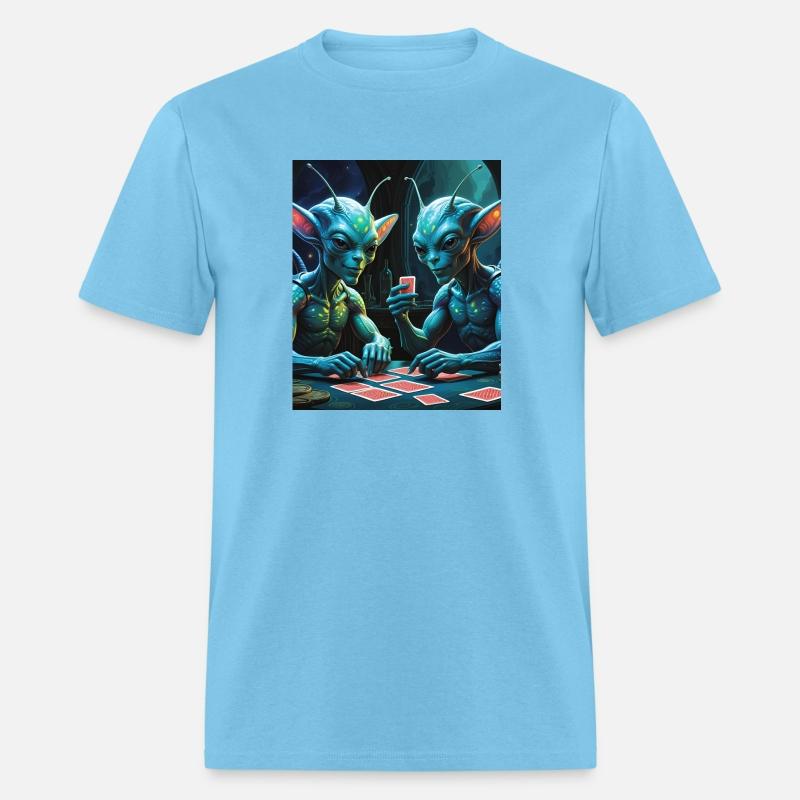 2 ALIENS PLAYING CARDS AND HAVING FUN 2