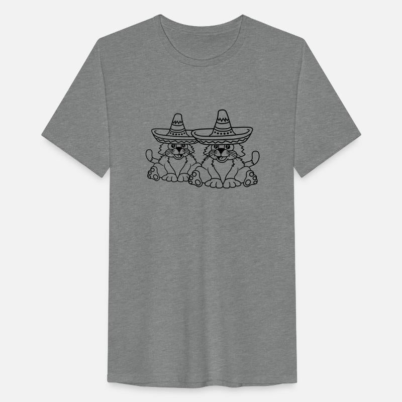 2 Sombrero Hat Cats Mexican Culture Friends Team