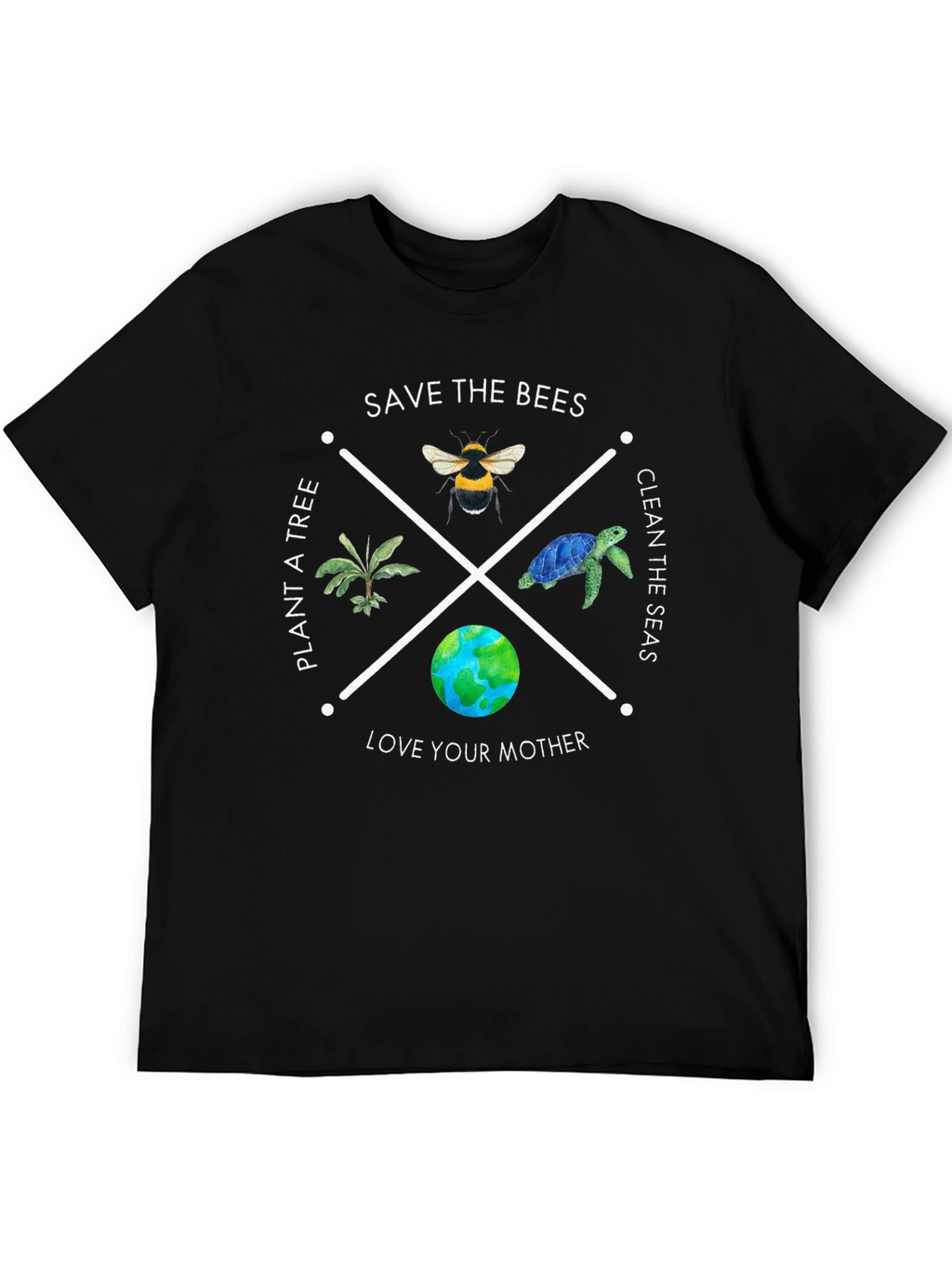 Eco-Friendly Save The Bees Graphic T-Shirt