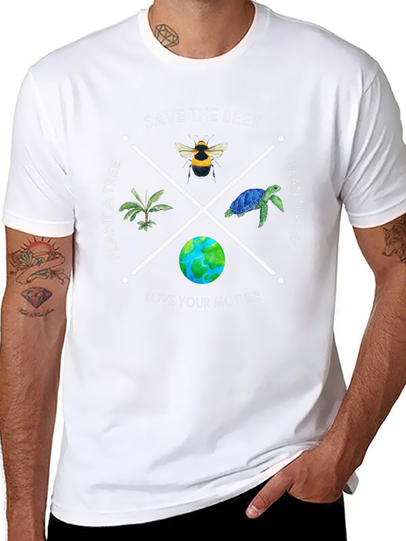 Eco-Friendly Save The Bees Graphic T-Shirt