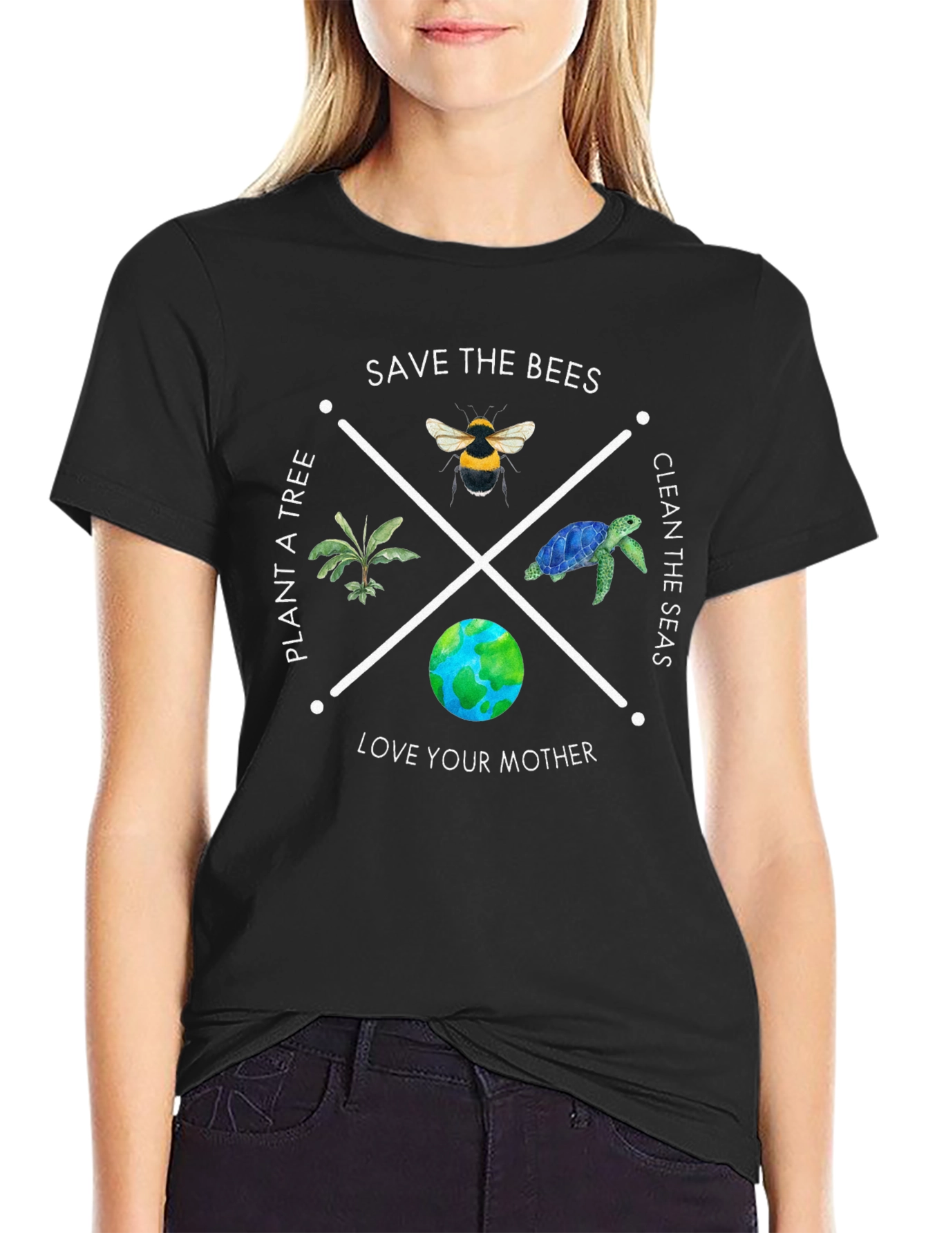 Eco-Friendly Save The Bees Graphic T-Shirt