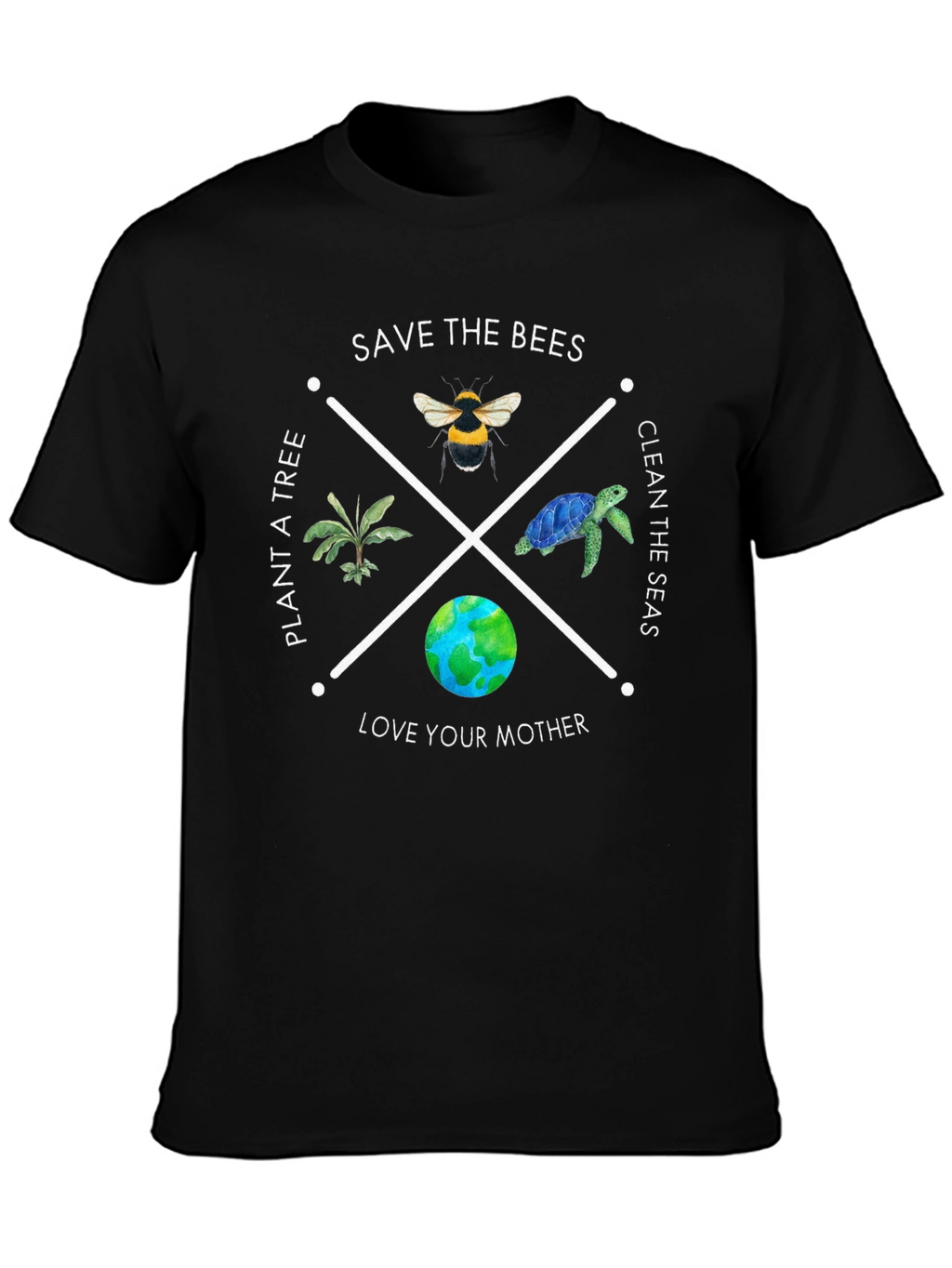 Eco-Friendly Save The Bees Graphic T-Shirt
