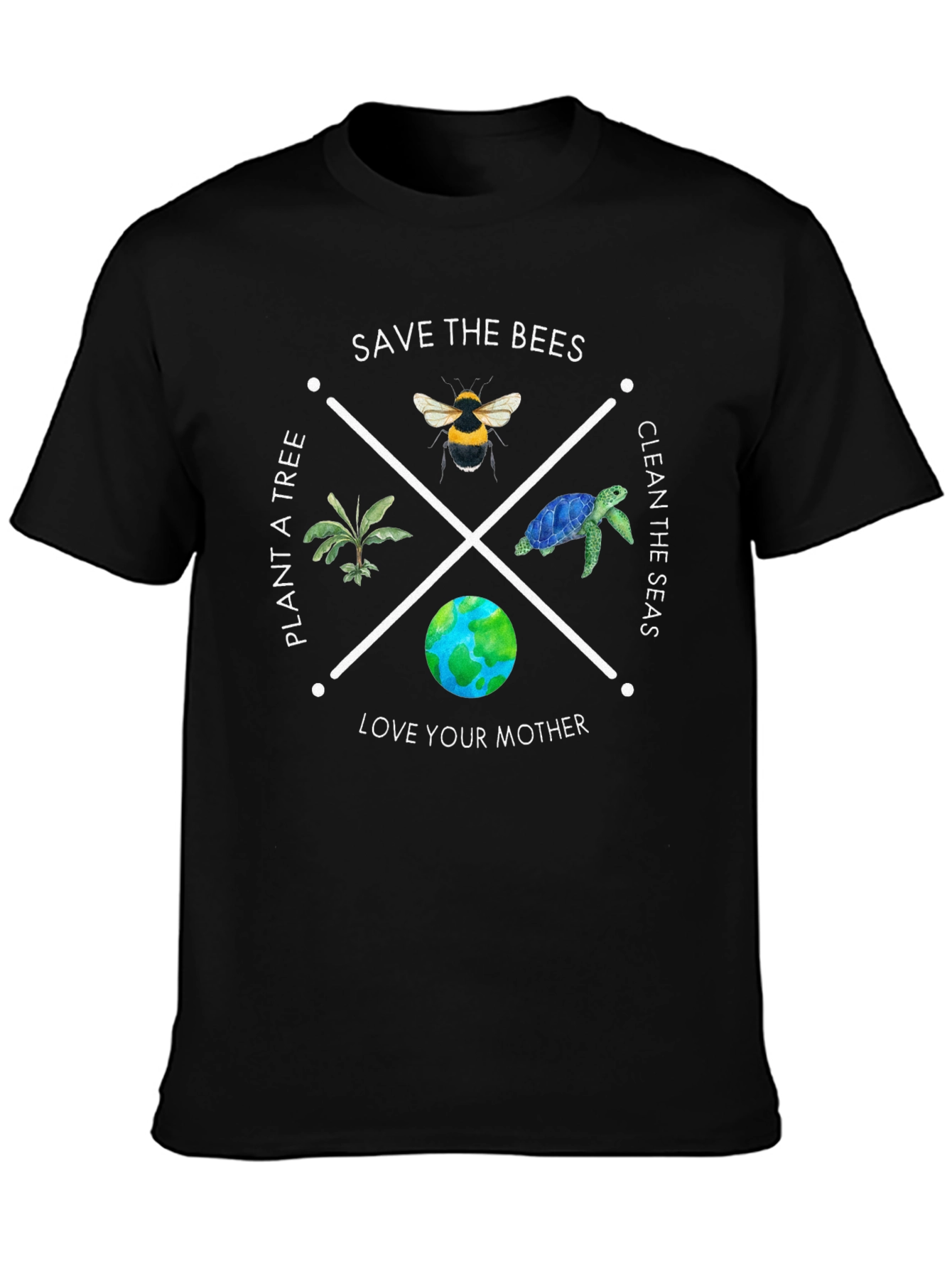 Eco-Friendly Save The Bees Graphic T-Shirt