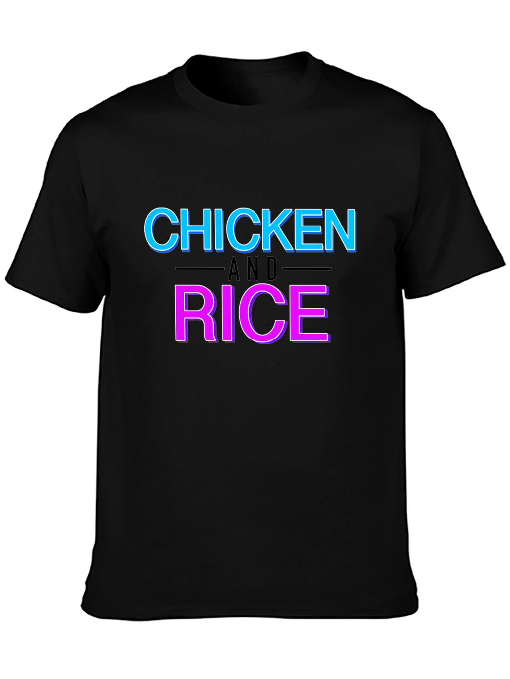 Chicken and Rice Graphic T-Shirt Funny Foodie Tee