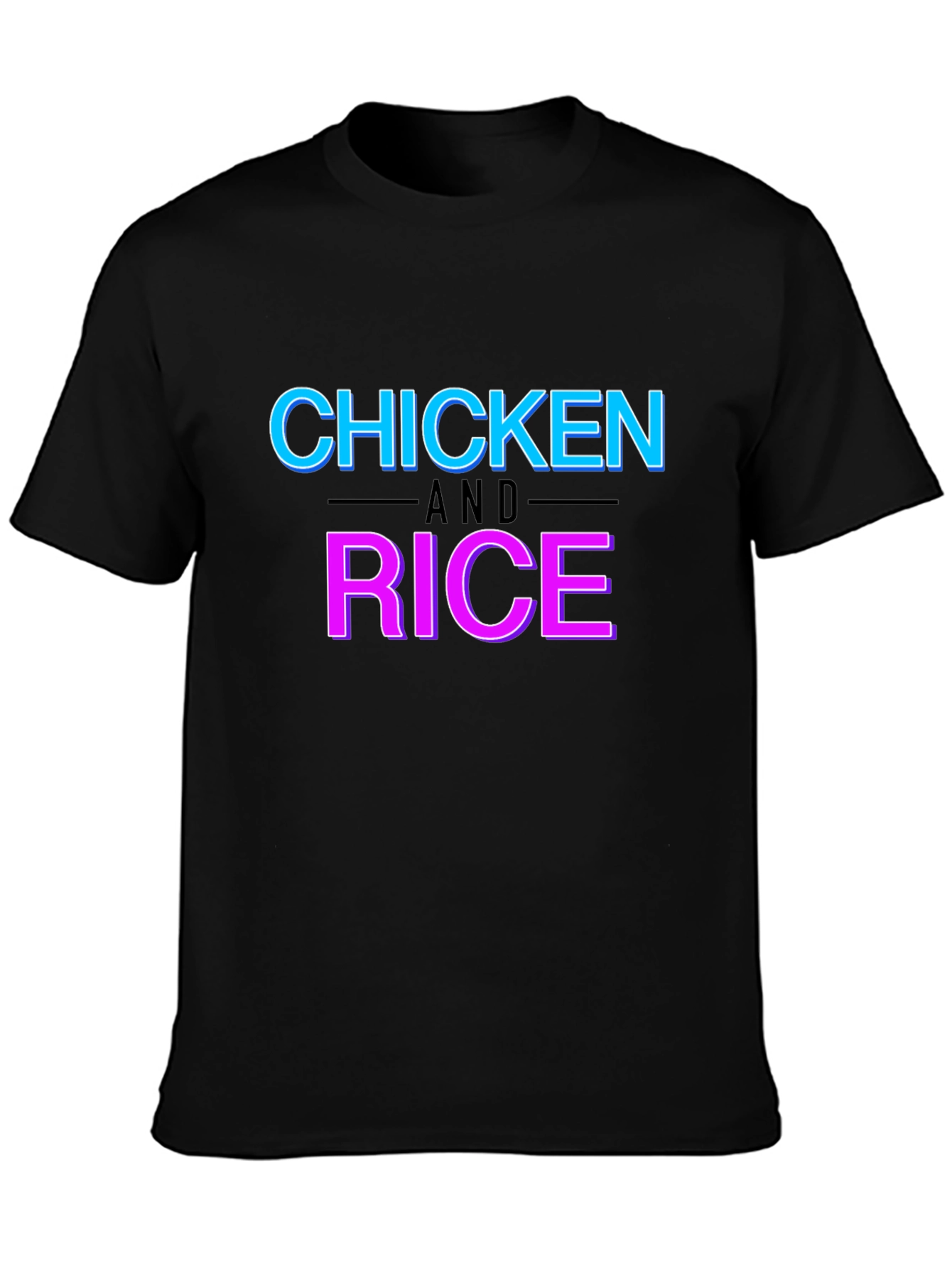 Chicken and Rice Graphic T-Shirt Funny Foodie Tee