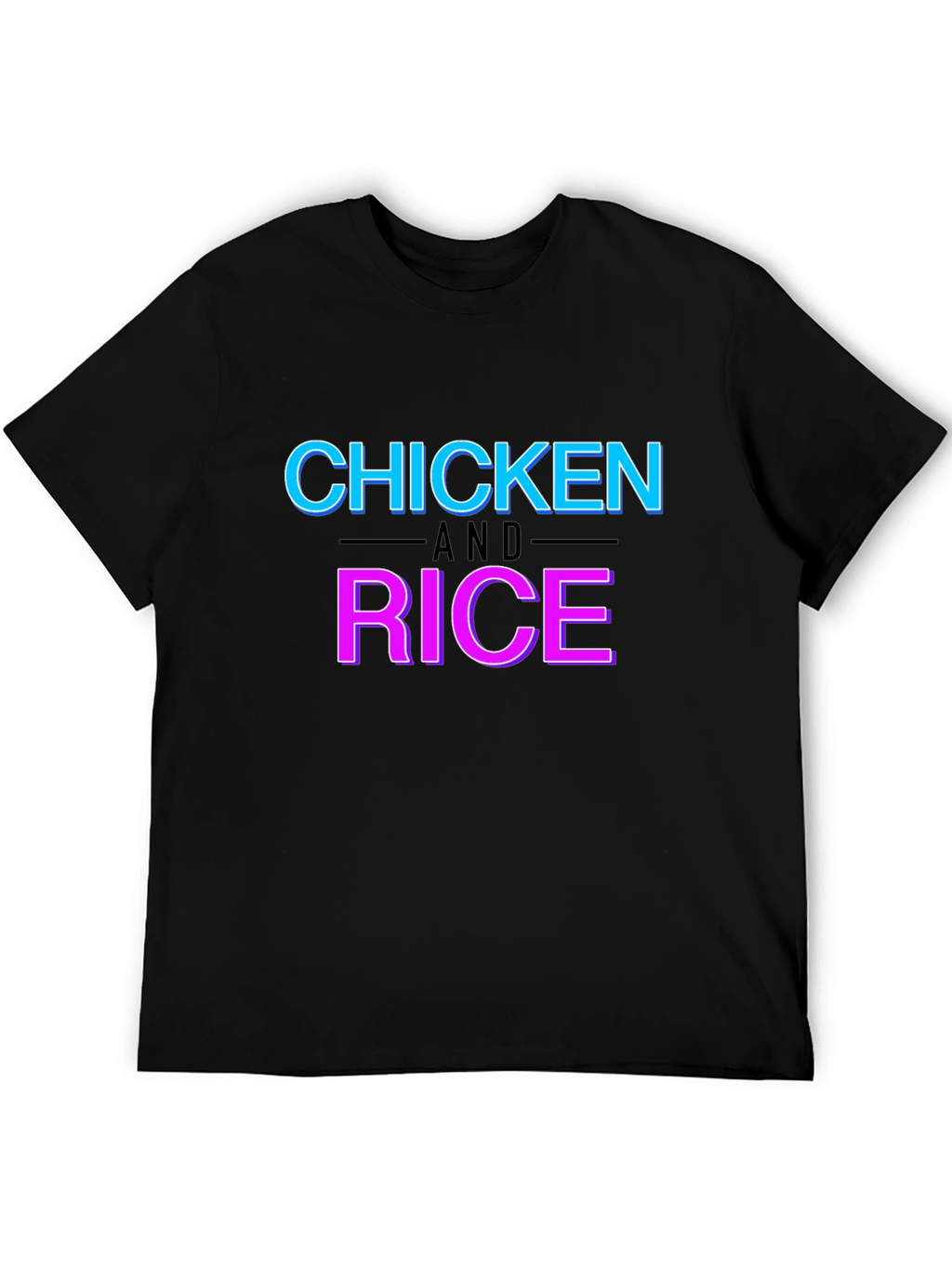 Chicken and Rice Graphic T-Shirt Funny Foodie Tee
