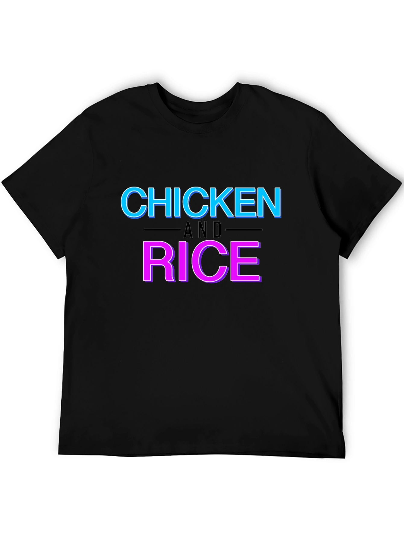 Chicken and Rice Graphic T-Shirt Funny Foodie Tee